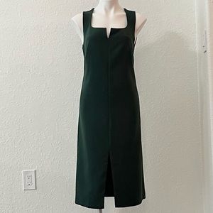 NWT BANANA REPUBLIC GREEN MIDI SLEEVELESS DRESS
